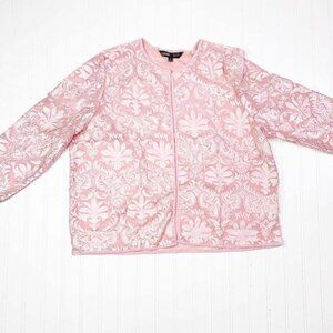 Lularoe Elegant Stella Pink Floral Kimono Style Jacket NWT Large